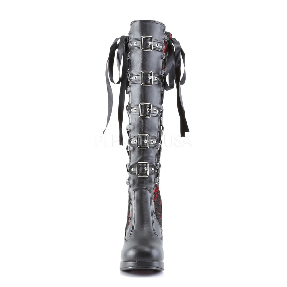 Gothic Platform Lace Up High Heel Boots - Picture 2 of 5